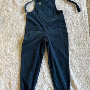 Lucy and Yak original dungaree overalls in sailor blue corduroy